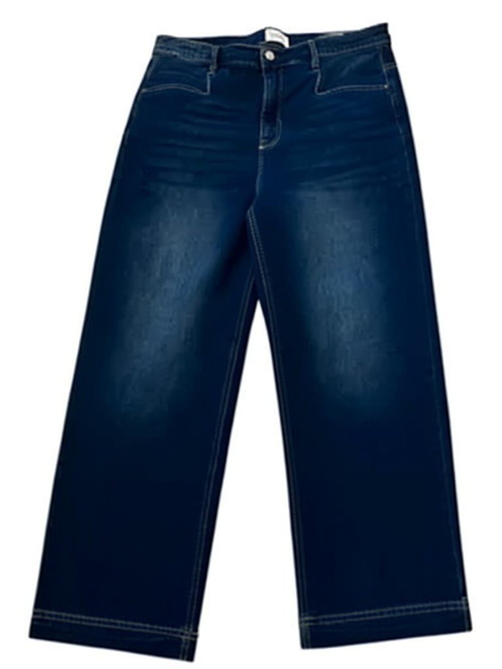 Nicole Miller New York Nomad Super High Rise Wide Leg Jeans Size 10 Dark Wash